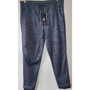 Spyder Active Mens XL Heather Gray Jogger Athletic Sports Pants Zip Pockets NWT